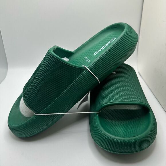 CUSHIONAIRE Women's cloud recovery slide sandals with +Comfort 9 GREEN - Picture 7 of 7